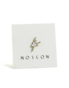 Значок металлический Балерина в белом Heart of moscow