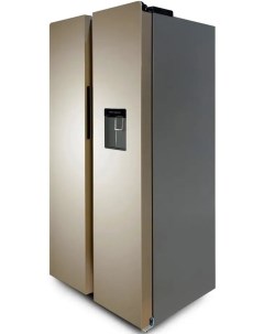 Холодильник Side by Side NFI 4012 золотистый Ginzzu