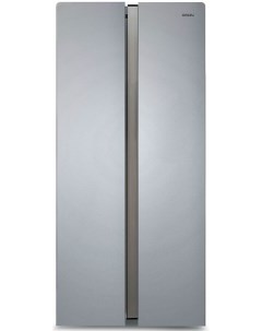 Холодильник Side by Side NFK 420 серебристый Ginzzu