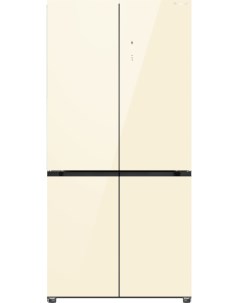 Холодильник Side by Side WCD 510 Built in Inverter NoFrost Сhampagne Glass Weissgauff