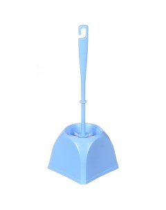 Ерш для туалета Квадрат напольный пластик голубой MPG960447 961833 Мультипласт