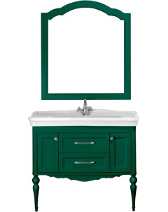 Мебель для ванной Эстетика 100 зеленая подвесная ручки хром раковина Модерн Valenhouse
