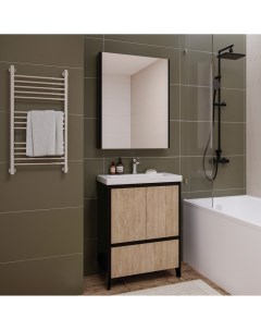 Мебель для ванной Klaufs 60 2D 1Y черная шатанэ напольная Velvex