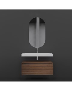 Мебель для ванной Flat 100 подвесная dark oak Armadi art
