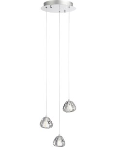 Подвесной светильник Хром Прозрачный с пузырьками воздуха LED 3 3W St-luce