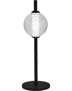 Настольная лампа Черный Прозрачное кракелированное стекло LED 1 8 5W St-luce