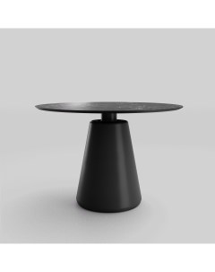 Стол круглый Ikon 100 керамика матовая черная Top concept