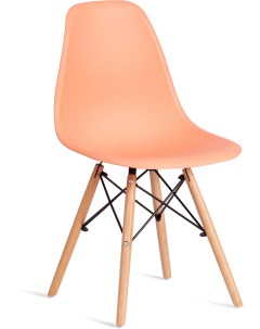 Обеденный стул CINDY Дерево бук Металл Пластик Оранжевый Tetchair
