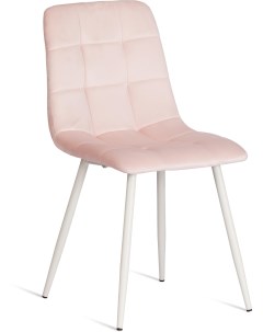 Обеденный стул CHILLY Вельвет Металл Розовый Белый Tetchair
