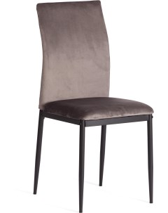 Обеденный стул CAPRI Металл Вельвет Темно серый Черный Tetchair