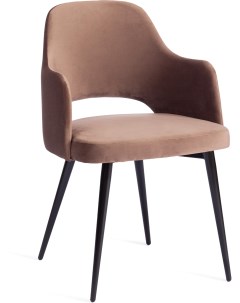 Обеденный стул VALKYRIA Ткань Металл Коричневый Черный Tetchair