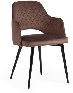 Обеденный стул VALKYRIA Ткань Металл Коричневый Tetchair