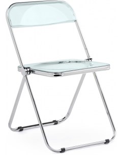Пластиковый стул Fold складной clear gray blue Woodville