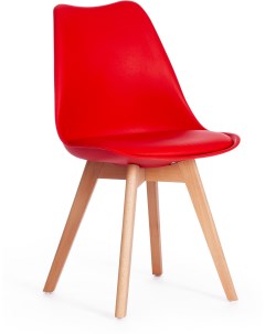 Обеденный стул TULIP Дерево Пластик Красный Tetchair