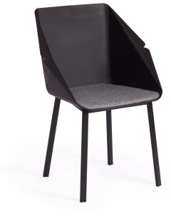 Обеденный стул DORO Пластик Металл Ткань Серый Черный Tetchair