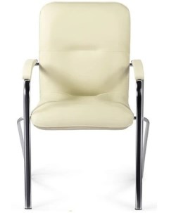 Кресло модель Самба КС 1 арт РМК 000 457 кож зам крем локти дерево светлое King style
