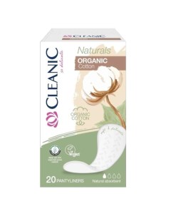 Прокладки Naturals Organic Cotton 20шт Cleanic