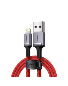 Кабель Lightning 8 pin USB экранированный 1A 1м красный US293 80635 Ugreen