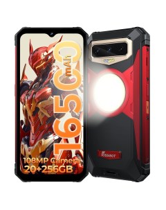 Смартфон F102 12 256GB черный красный Fossibot