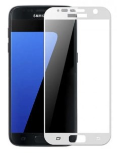 Защитное стекло на Samsung G930F Galaxy S7 с загибом белое X-case
