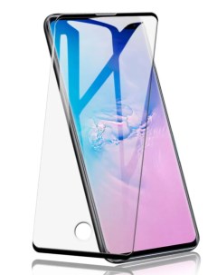 Защитное стекло на Samsung Galaxy S10 Plus 3D полная проклейка черное X-case