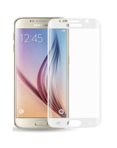 Защитное стекло на Samsung G920F Galaxy S6 3D с загибом белый X-case