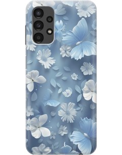 Силиконовый чехол на Samsung Galaxy A13 4G с принтом Голубые бабочки Gosso cases