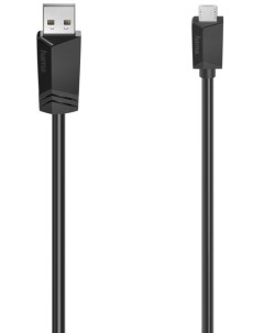 Кабель USB A m micro USB B m 0 75м черный Hama