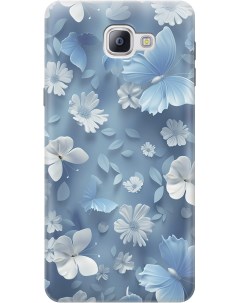 Силиконовый чехол на Samsung Galaxy A9 2018 с принтом Голубые бабочки Gosso cases