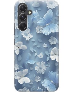 Силиконовый чехол на Samsung Galaxy A54 5G с принтом Голубые бабочки Gosso cases