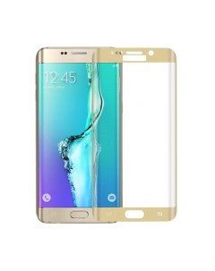 Защитное стекло на Samsung G928F Galaxy S6 Edge Plus с загибом золотое X-case