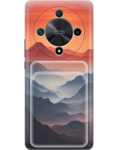 Силиконовый чехол на Honor X9b X50 с принтом с карманом для карты прозрачный 786509 Gosso cases