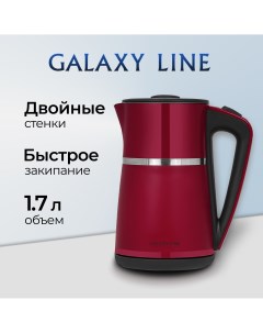 Чайник электрический GL0339 1 7 л красный Galaxy line