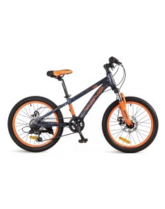 Детский велосипед Ultra 20 2024 7ск синий оранжевый Wind