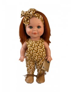 Кукла Бетти рыжая в леопардовом комбинезоне 30 см арт 3150 Lamagik