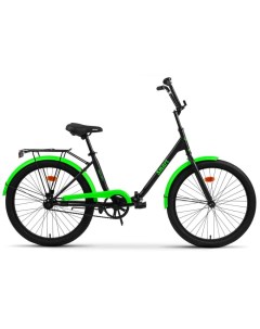 Велосипед складной Smart 24 11 черно зеленый BY колесо 24 рама сталь тормоз ножной Аист