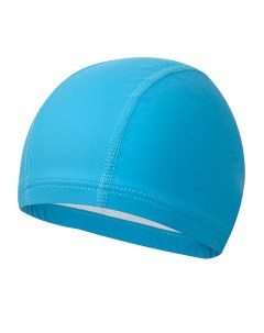 Шапочка для плавания одноцветная ПУ голубой Sportex