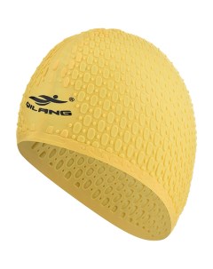 Шапочка для плавания силиконовая Bubble Cap желтый Sportex