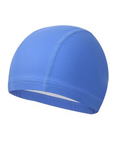 Шапочка для плавания одноцветная ПУ синий Sportex