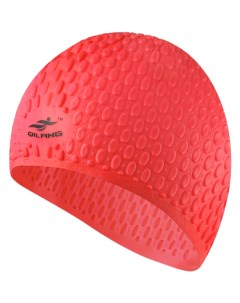 Шапочка для плавания силиконовая Bubble Cap красный Sportex