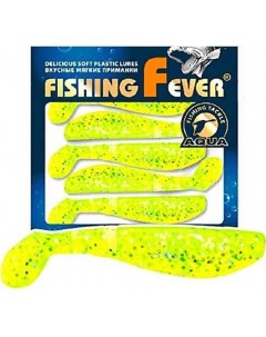 Мягкая силиконовая приманка риппер FishingFever FLAT 2 5 203 прозрачный лимонник Aqua