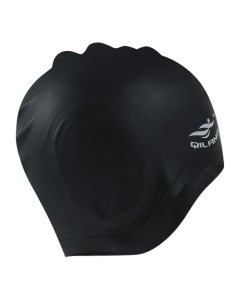 Шапочка для плавания силиконовая анатомическая черный Sportex