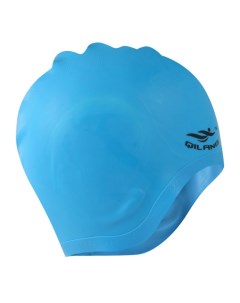 Шапочка для плавания силиконовая анатомическая голубой Sportex