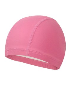 Шапочка для плавания одноцветная ПУ розовый Sportex