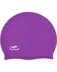 Шапочка для плавания силиконовая взрослая фиолетовый Sportex
