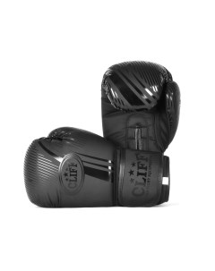 Перчатки боксёрские BLACK WIDOW FLEX 16 унций матовые черные Cliff