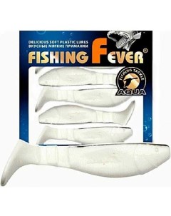 Мягкая силиконовая приманка риппер FishingFever FLAT 11 8 WB бело черный 8 Aqua