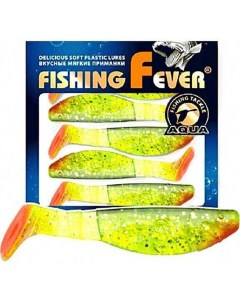 Мягкая силиконовая приманка риппер FishingFever FLAT 2 5 067 прозрачно зеленый с Aqua