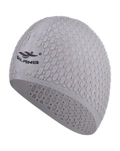 Шапочка для плавания силиконовая Bubble Cap серый Sportex