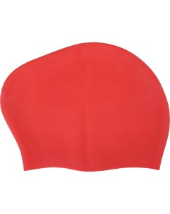 Шапочка для плавания силиконовая для длинных волос Big Hair Взрослая красный Sportex